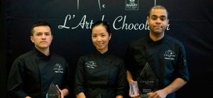Wilfredo Barajas, Helen Hong and Anthony Vellut. Finalists L'art du chocolatier