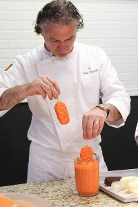 Alain Chartier preparing popsicles