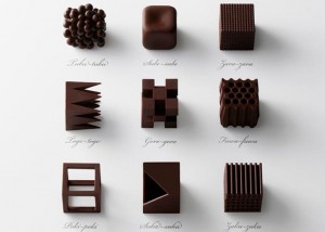 The Chocotexture collection by Nendo