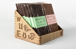 Packaging typographic chocolate