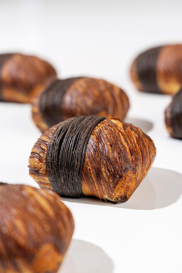 Chocolate & hazelnut pretzel croissant